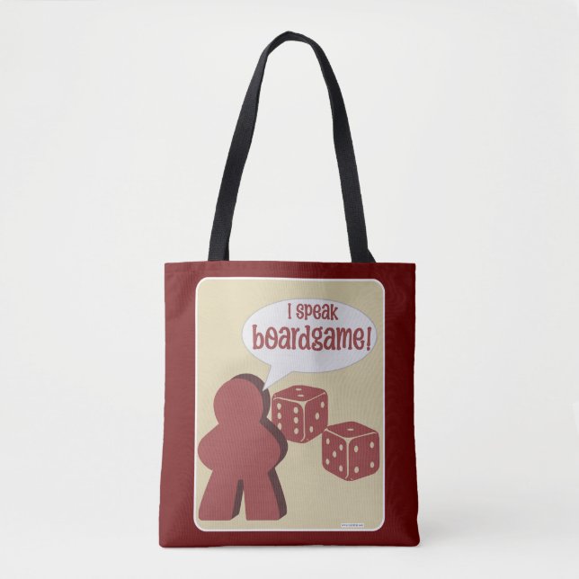 I Speak Board Game Fun Gamer Motto Tote Bag (Front)