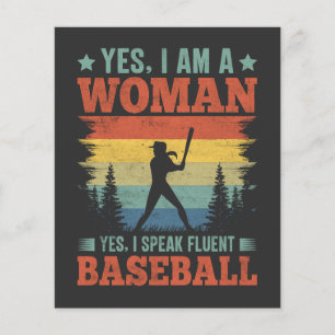 I Speak Fluent Baseball Female Player Fan Flyer