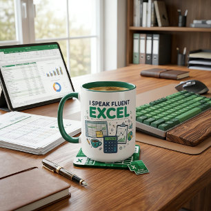 I Speak Fluent Excel Funny Accountant Spreadsheet Mug