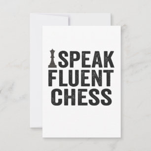 i Speak Fluent Funny Chess Player Checkmate Gift Thank You Card