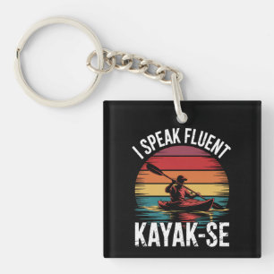 I Speak Fluent Kayak-Ese Kayaker Kayaking Vintage Key Ring