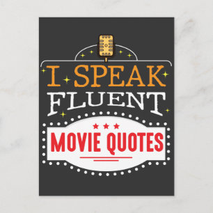 I Speak Fluent Movie Quotes Film Cinema Nights Postcard
