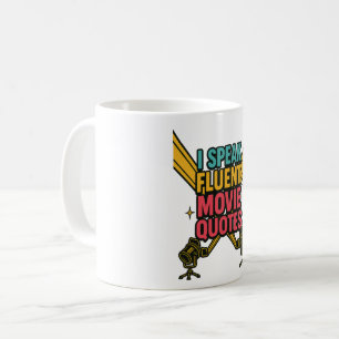 I Speak Fluent Movie Quotes Neon Hollywood Art Coffee Mug