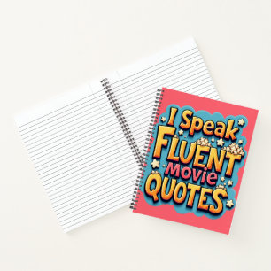 I Speak Fluent Movie Quotes Retro Pop Art Notebook