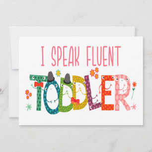 I Speak Fluent Toddler - Mum, Daycare Teacher Holiday Card