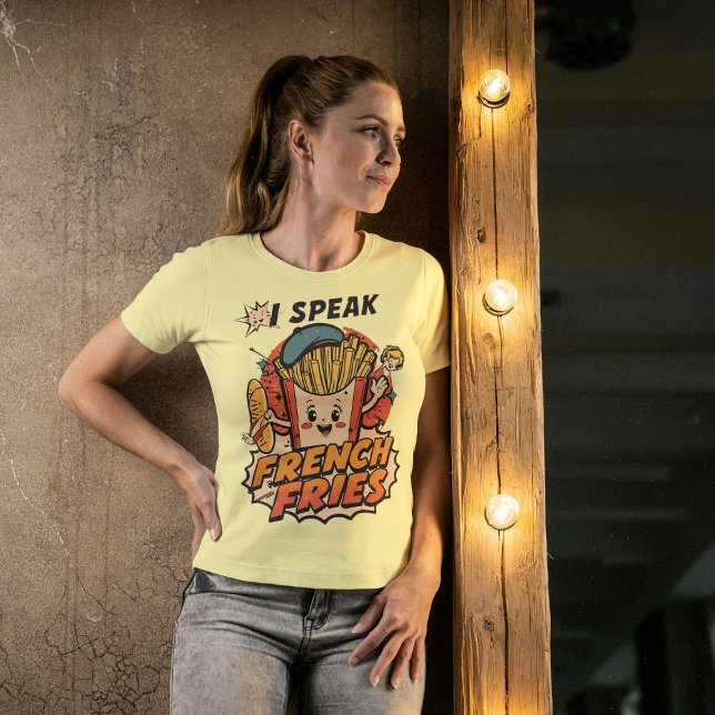 I Speak French Fries - Funny Fries  Tri-Blend Shirt (Creator Uploaded)