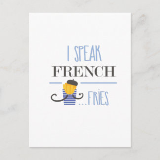I Speak French... Fries Postcard