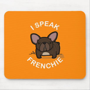 I Speak Frenchie - Orange Mouse Pad