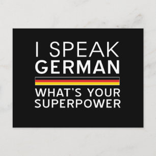 I Speak German What’s Your Superpower? Postcard