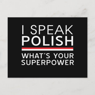 I Speak Polish What’s Your Superpower? Postcard
