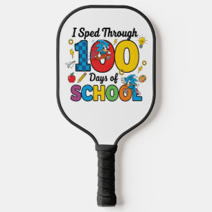 I Sped Through 100 Days of School Boys Gamer  Pickleball Paddle
