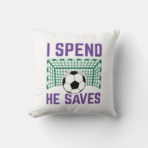 I Spend He Saves Cushion