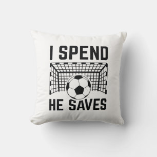 I Spend He Saves Cushion