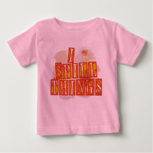 I Spill Things pink baby T-shirt