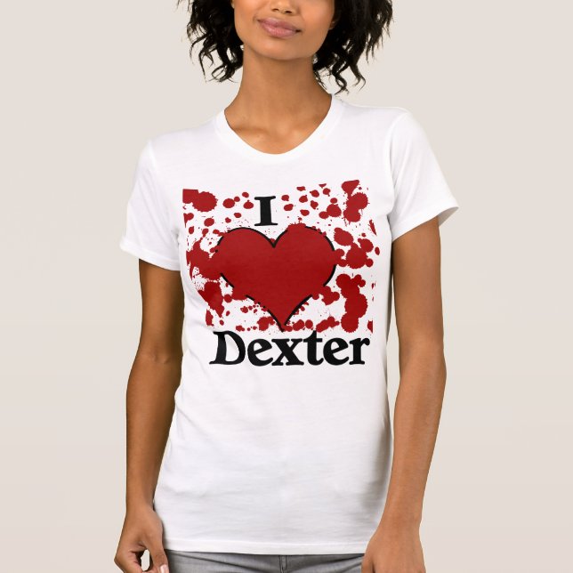 I Splatter Heart Dexter T-Shirt (Front)