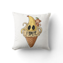 I split, cute banana ice scream