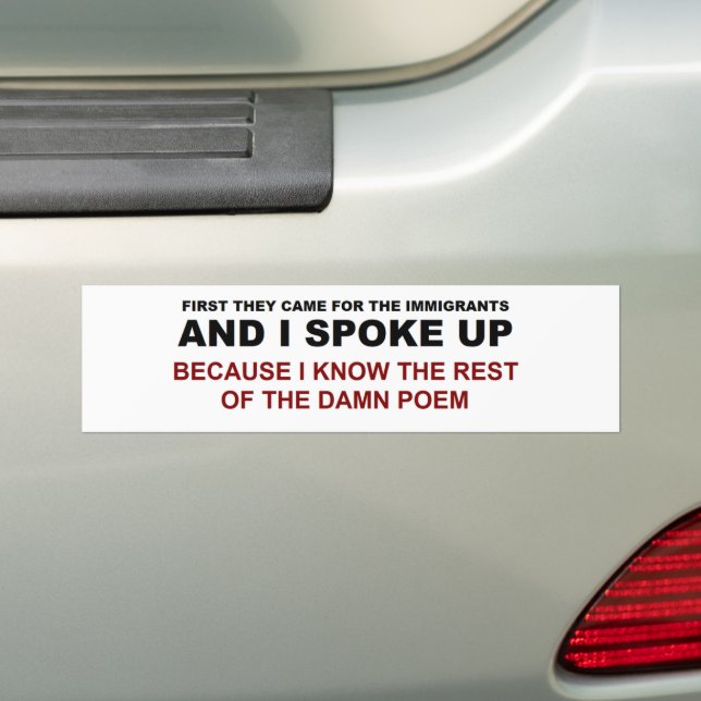 I Spoke Up  Bumper Sticker (On Car)