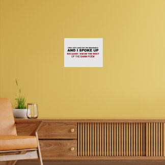 I Spoke Up Poster