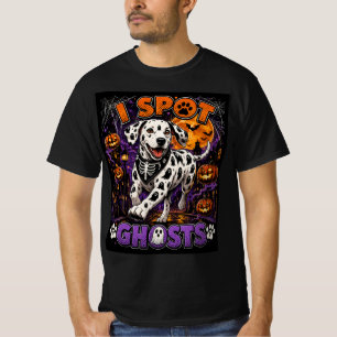 I Spot Ghosts Dalmatian Halloween Funny Ghost Spot T-Shirt