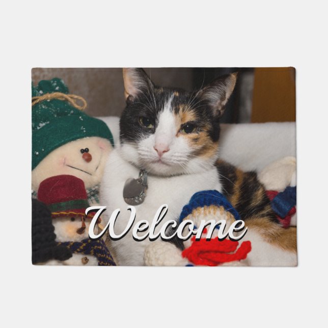 I Spy A Calico Welcome Doormat (Front)