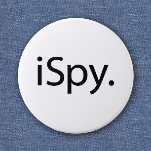 I Spy - Nostalgic Game Parody Tech Pun 6 Cm Round Badge