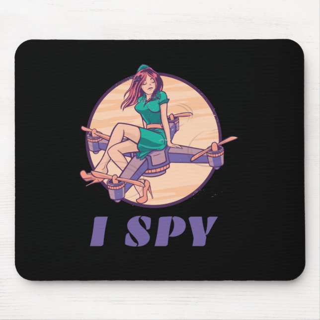 I Spy Spy Drone For Girls Mouse Pad (Front)