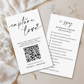 I Spy Wedding Game | Capture The Love QR Code Enclosure Card