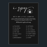 I Spy wedding Game for Reception Photo Hunt Game Program<br><div class="desc">Modern Minimalist i Spy Wedding Hashtag Game I Spy Wedding Game Template,  Hashtag Game,  Wedding Scavenger Game, Wedding Photo Hunt Game,  Reception</div>