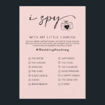 I Spy wedding Game for Reception Photo Hunt Game Program<br><div class="desc">Modern Minimalist i Spy Wedding Hashtag Game I Spy Wedding Game Template,  Hashtag Game,  Wedding Scavenger Game, Wedding Photo Hunt Game,  Reception</div>