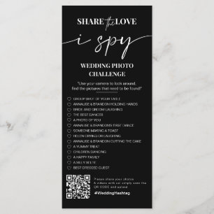 I spy wedding game Share the love photo scavenge  Menu