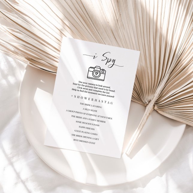 I spy Wedding or Bridal Shower Game Card (Creator Uploaded)