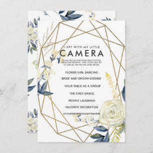 I Spy With My Little Camera Wedding Game Invitation