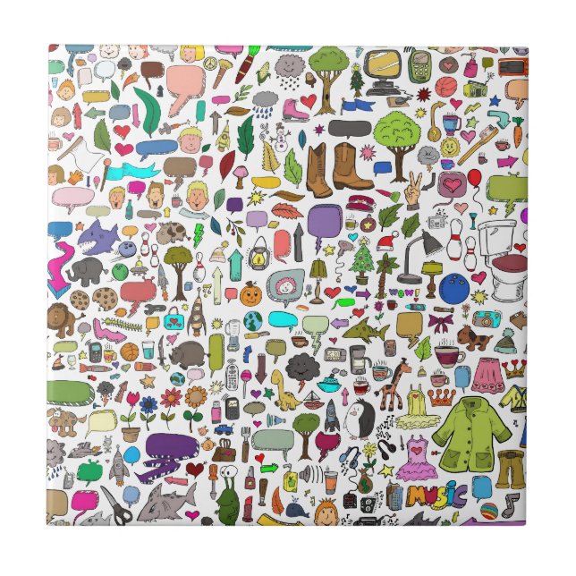 I spy with my little eye ceramic tile (Front)