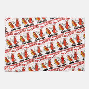 I Squirt On Juicy Wieners Adult Humour Funny Tea Towel