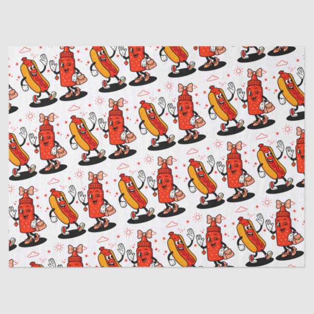 I Squirt On Juicy Wieners Adult Humour Funny Tissue Paper (Front)