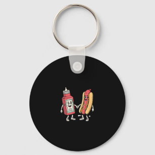 I Squirt On Juicy Wieners Hot Dog Funny Joke Retro Key Ring