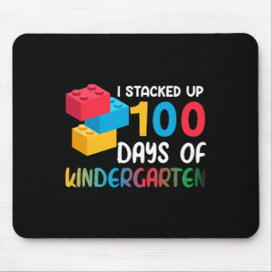 I Stacked Up 100 Days Of Kindergarten Building Blo Mouse Pad