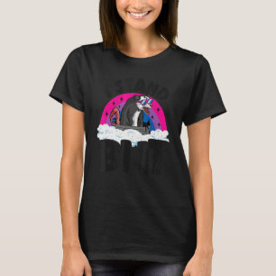 I Stand Bi It Opossum Bisexual Pride Flag Rainbow T-Shirt