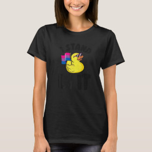 I Stand Bi It Rubber Duck Bisexual Pride Flag Bi P T-Shirt