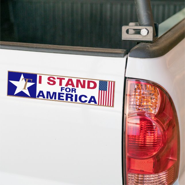I Stand for America Bumper Sticker (On Truck)