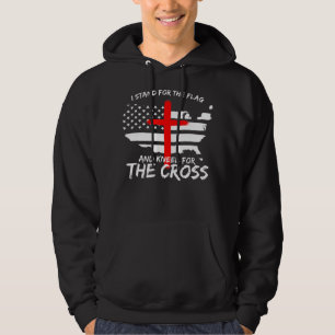 I Stand for the Flag and Kneel for the Cross Patri Hoodie