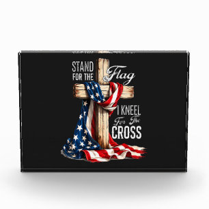 I Stand For The Flag And Kneel For The Cross Photo Block
