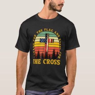 I Stand For The Flag I Kneel For The Cross Jesus C T-Shirt