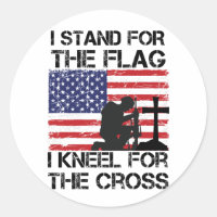 I Stand for The Flag Kneel for The Cross Flag USA