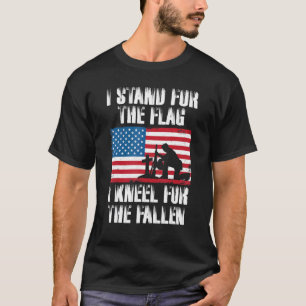 I Stand For The Flag Kneel For The Fallen Memorial T-Shirt
