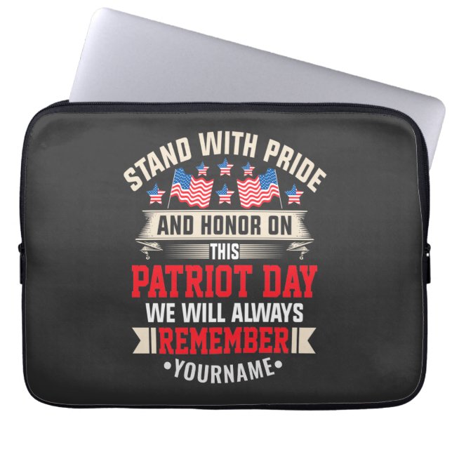 I Stand for the Flag to Honour Those Who Died Laptop Sleeve (Front)