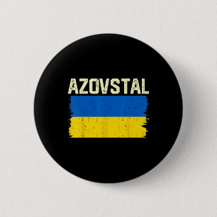 I Stand With Azovstal Mariupol Ukraine Vintage Ukr 6 Cm Round Badge
