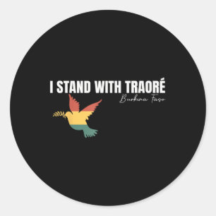 I Stand With Burkina Faso-ibrahim Traoré Classic Round Sticker