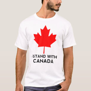 I Stand With Canada America Canadian USA Flag, can T-Shirt