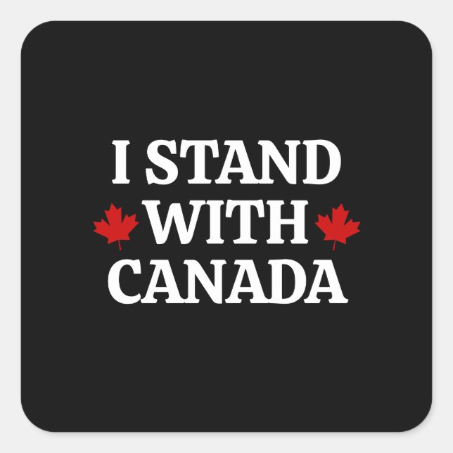 I stand with Canada Square Sticker (Front)